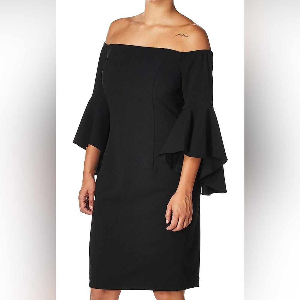 Calvin Klein Women's One Shoulder Solid Sheath Dress